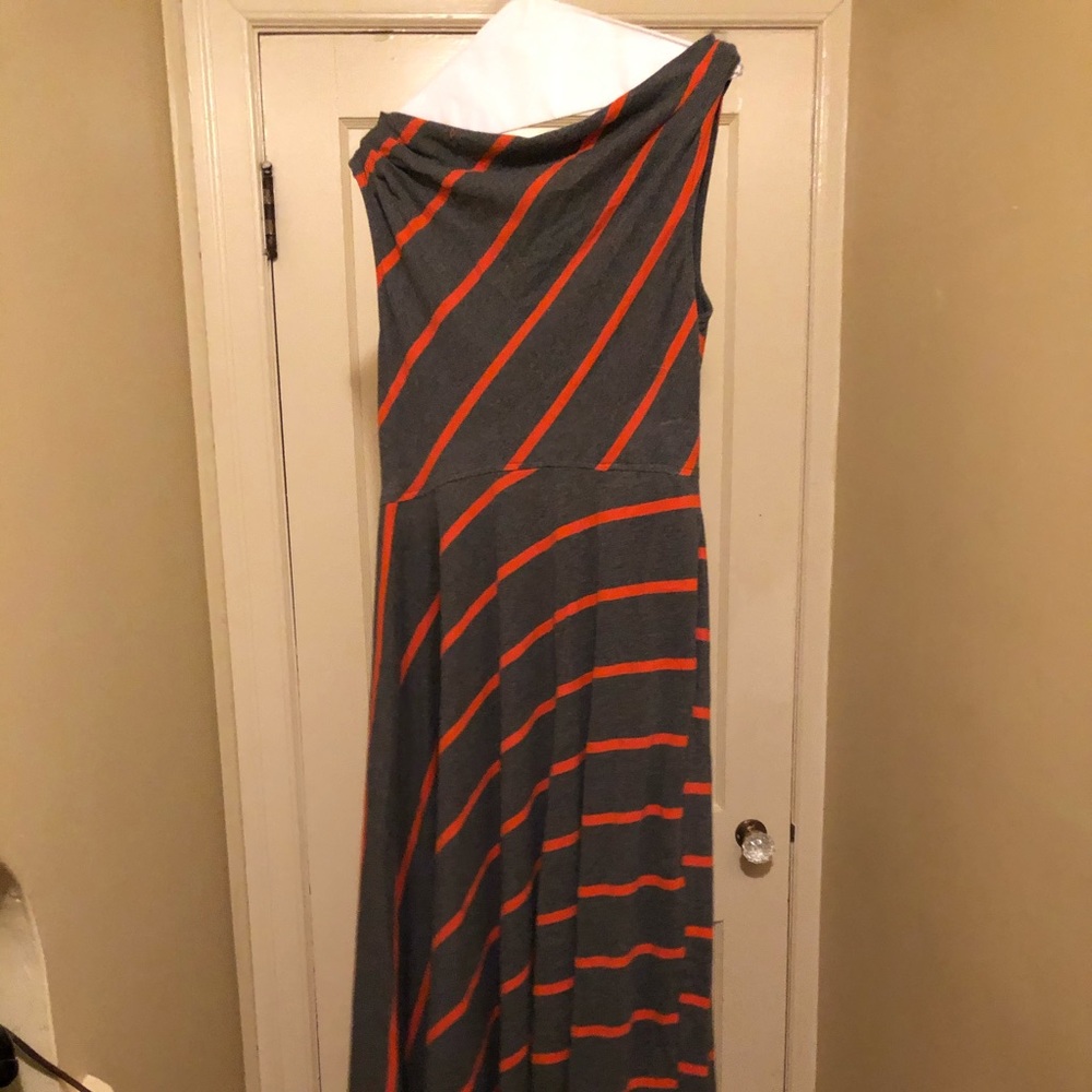 Boat neck jersey maxi dress